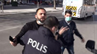 Muayenesiz araçla yakalanan ehliyetsiz sürücü basın mensuplarını darp etti